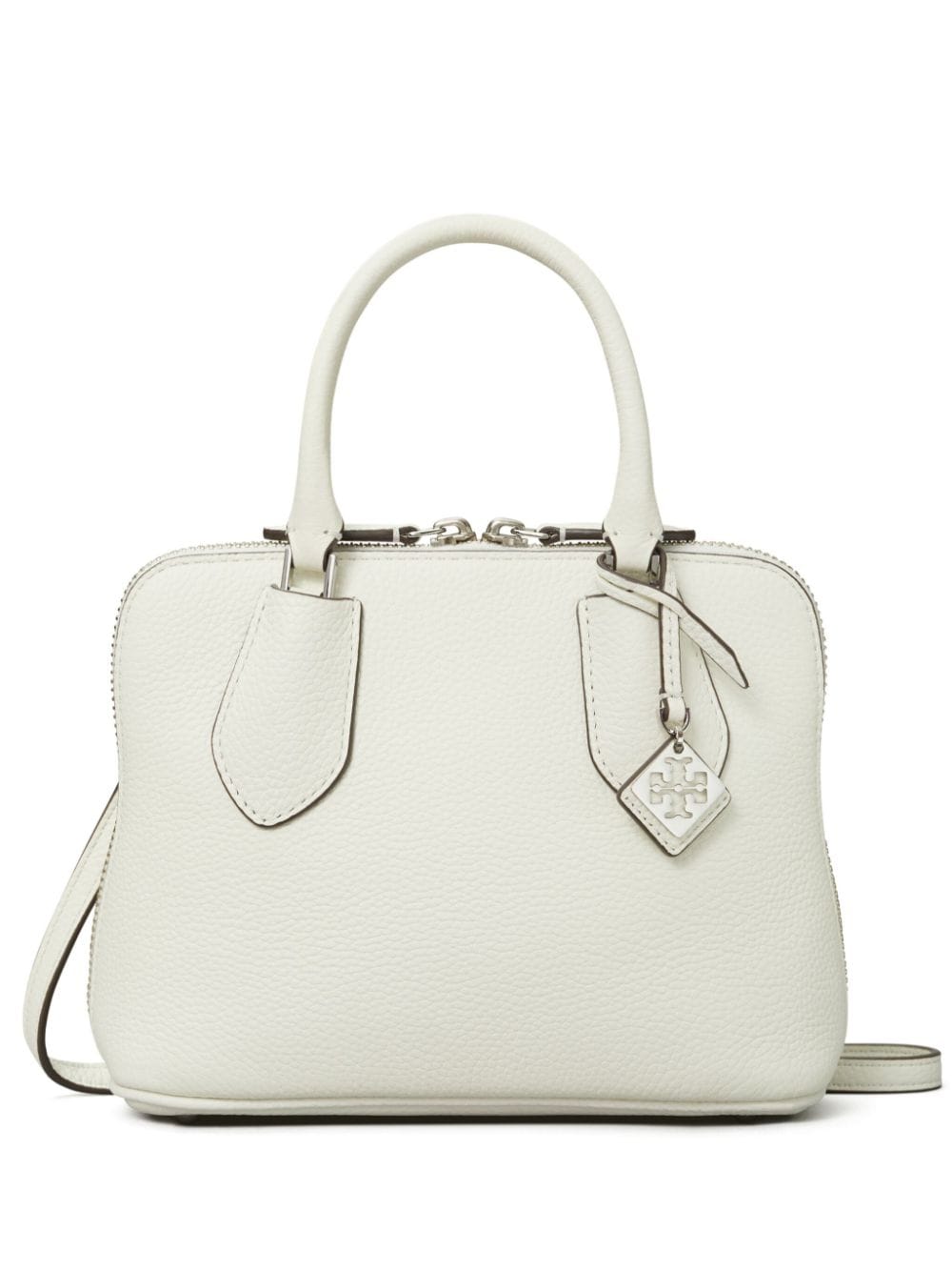 Tory Burch mini Swing leather satchel - White von Tory Burch