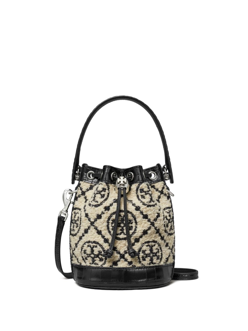 Tory Burch mini bouclé bucket bag - Neutrals von Tory Burch