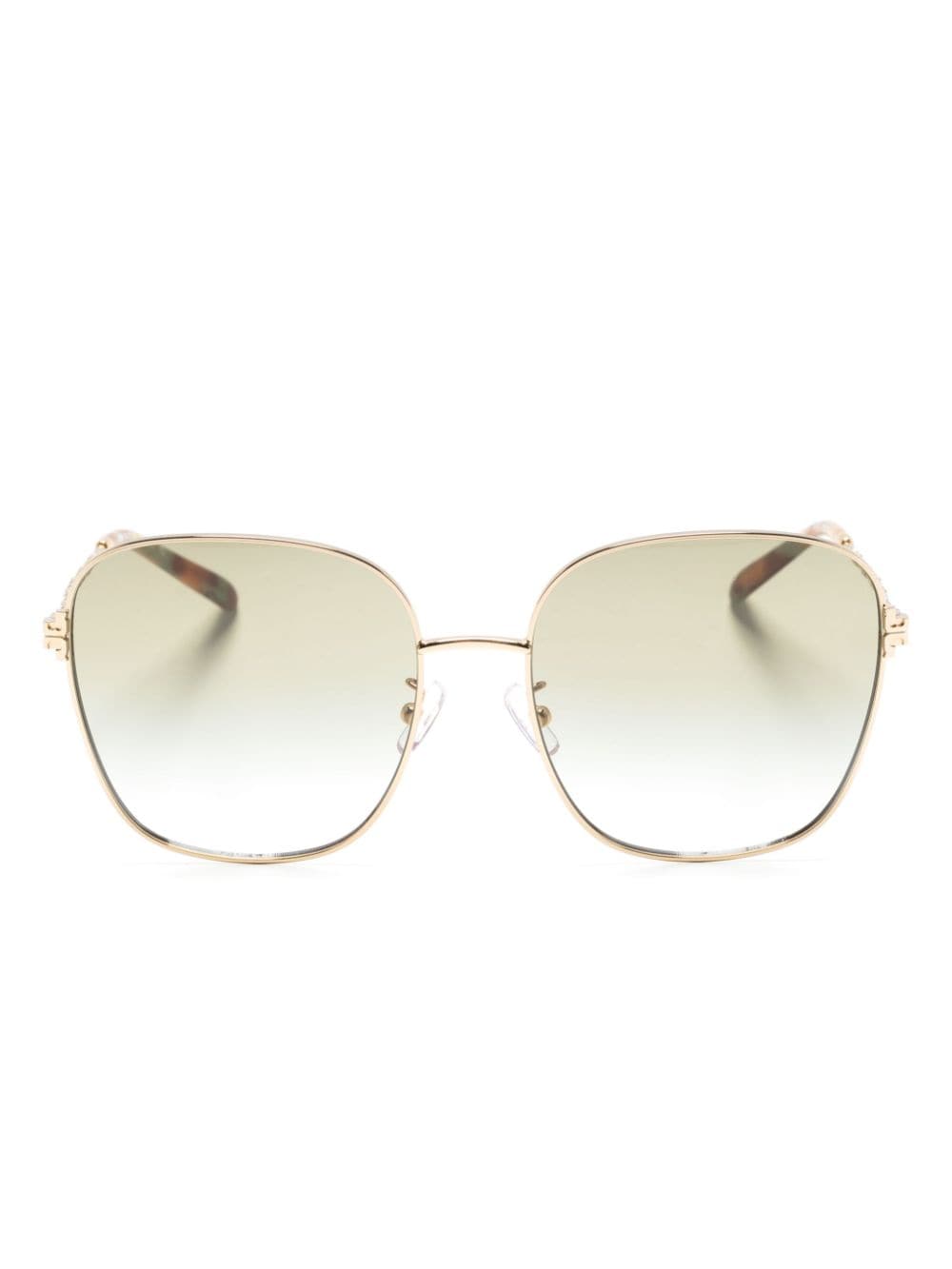 Tory Burch oversized square-frame sunglasses - Gold von Tory Burch