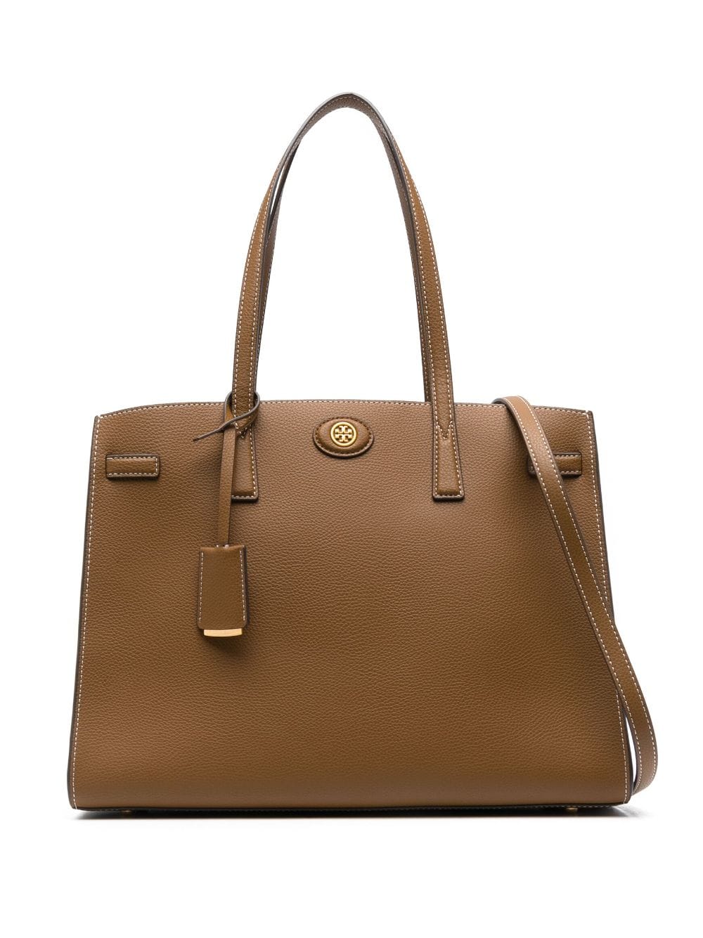 Tory Burch pebble-textured leather tote bag - Brown von Tory Burch