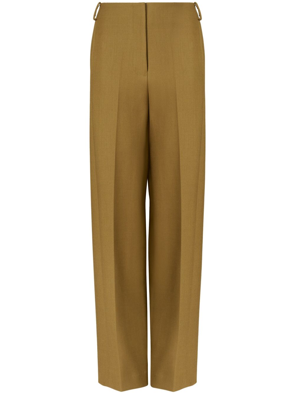 Tory Burch pressed-crease wool-blend tailored trousers - Green von Tory Burch