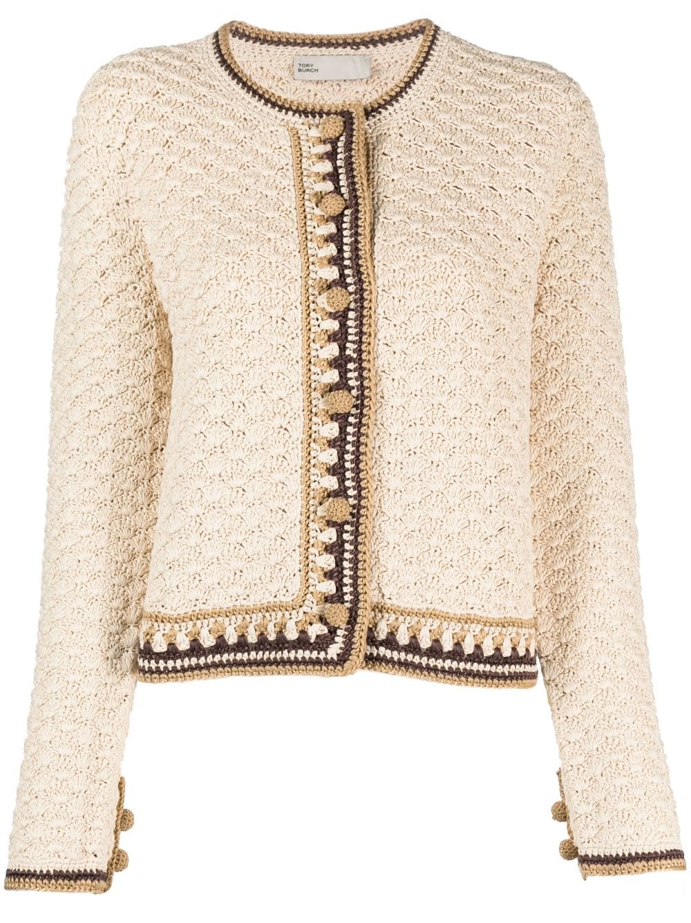 Tory Burch round-neck button-up cardigan - Neutrals von Tory Burch