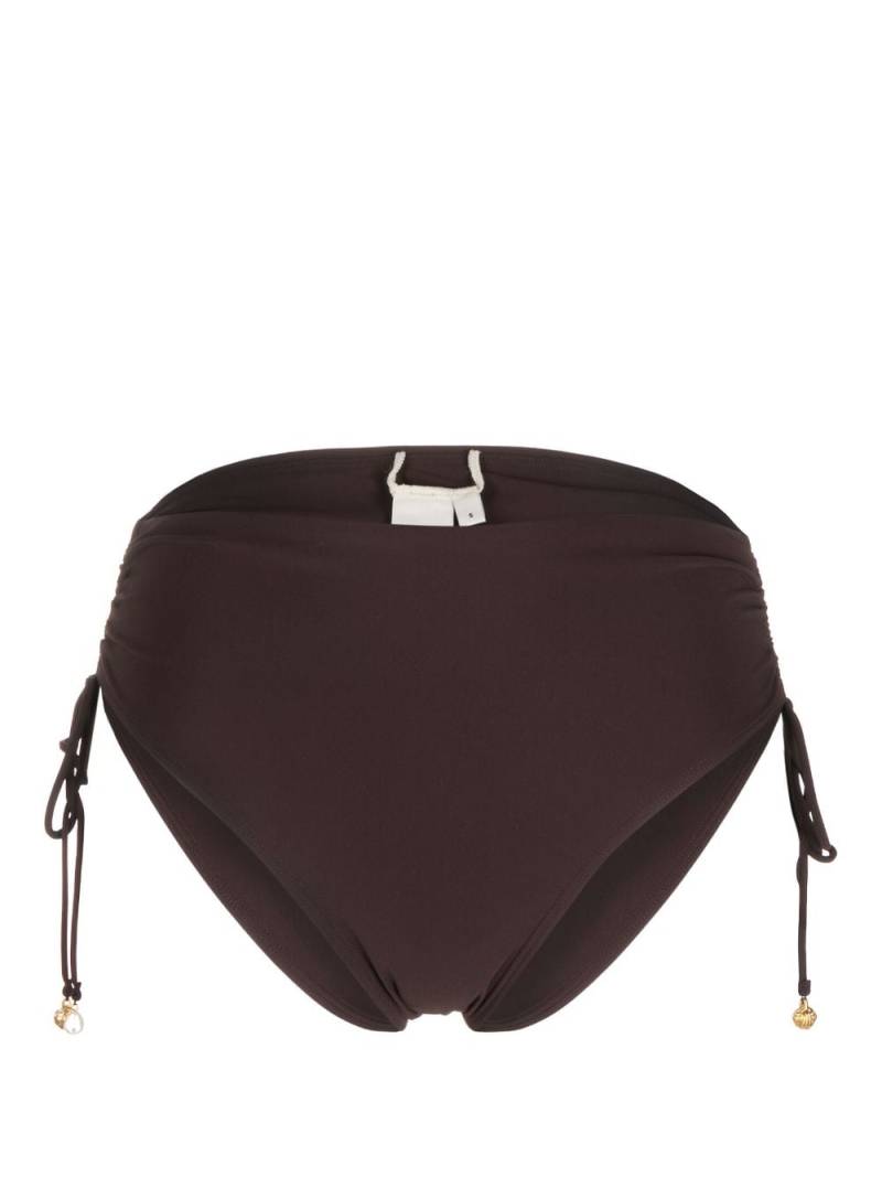 Tory Burch ruched bikini bottom - Brown von Tory Burch