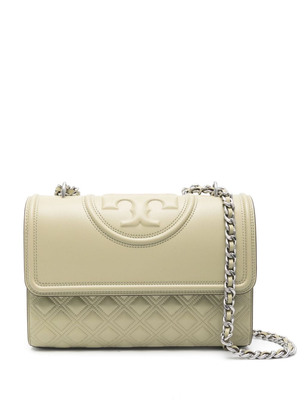 Tory Burch small Fleming leather shoulder bag - Green von Tory Burch