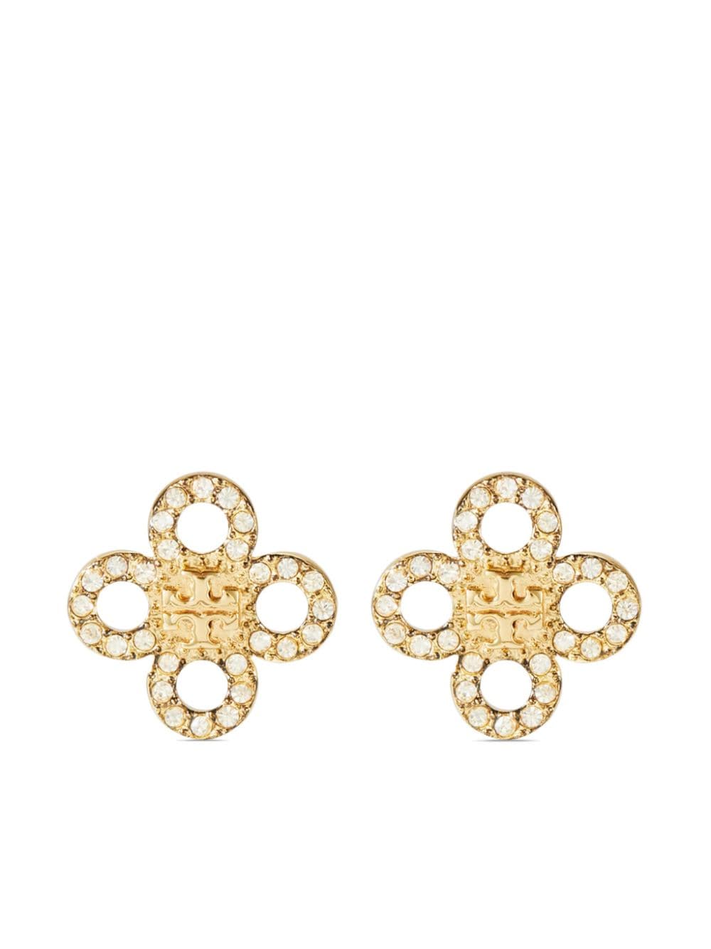 Tory Burch small Kira clover earrings - Gold von Tory Burch