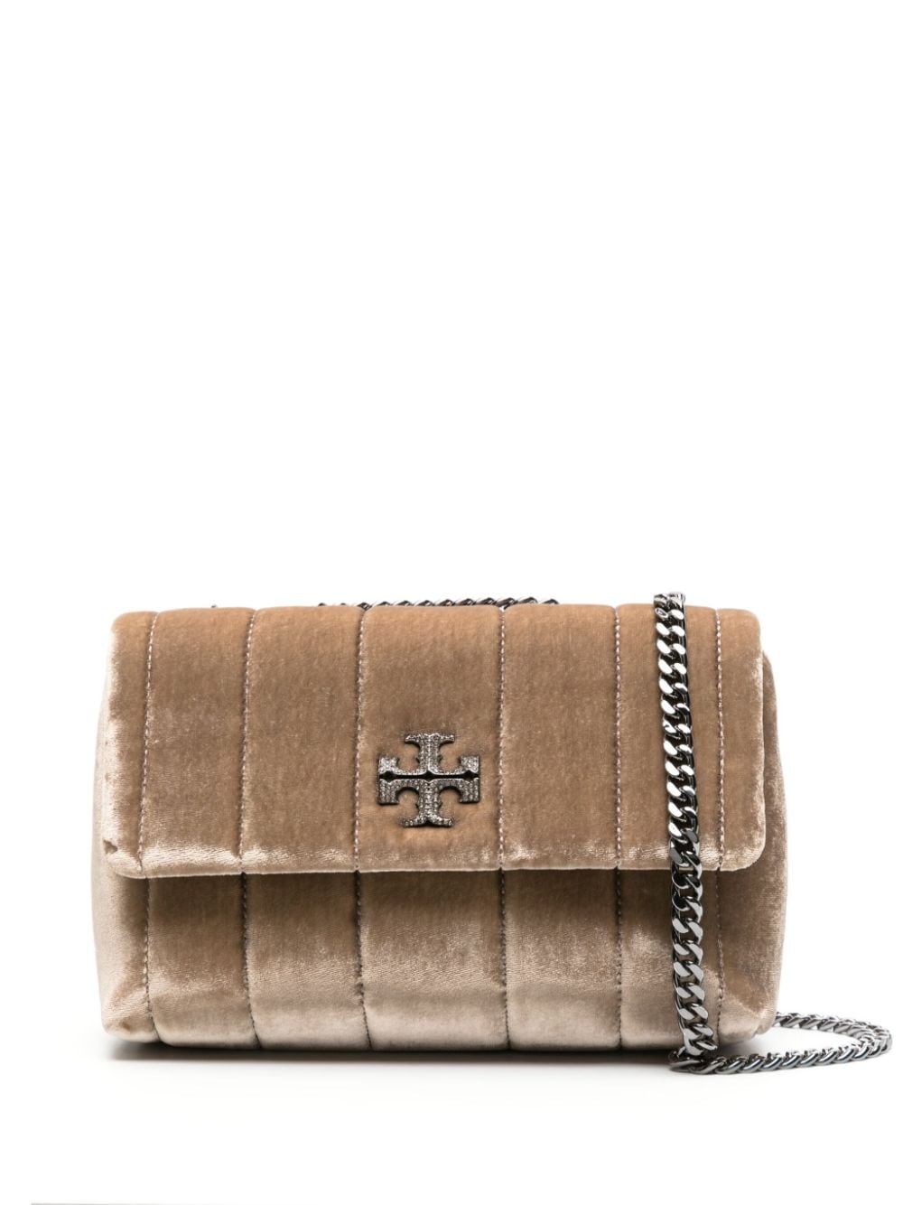 Tory Burch small Kira velvet shoulder bag - Brown von Tory Burch