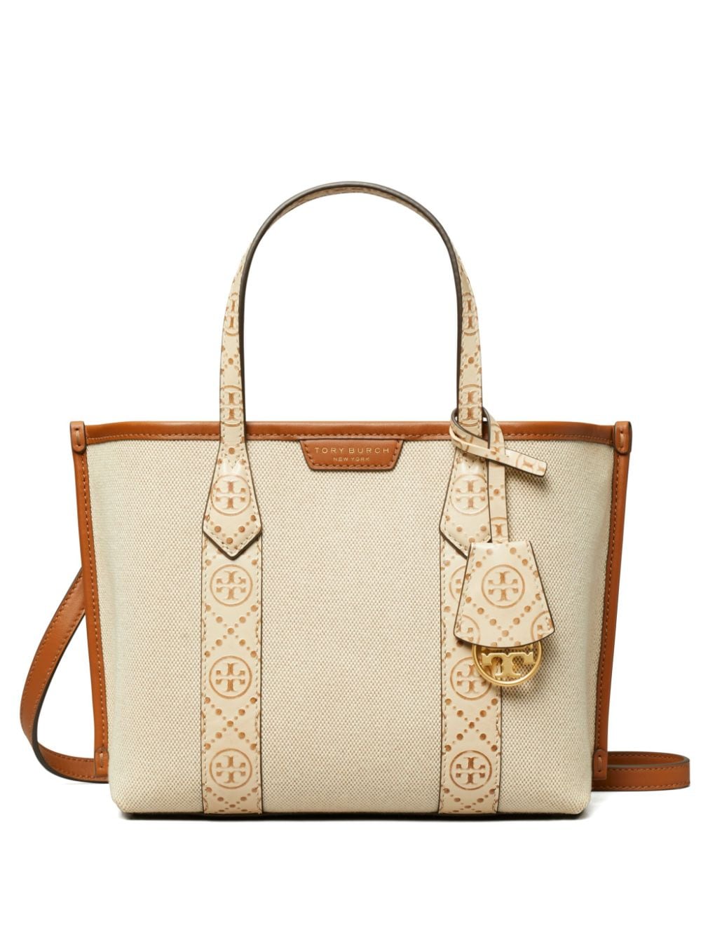 Tory Burch small Perry canvas tote bag - Neutrals von Tory Burch