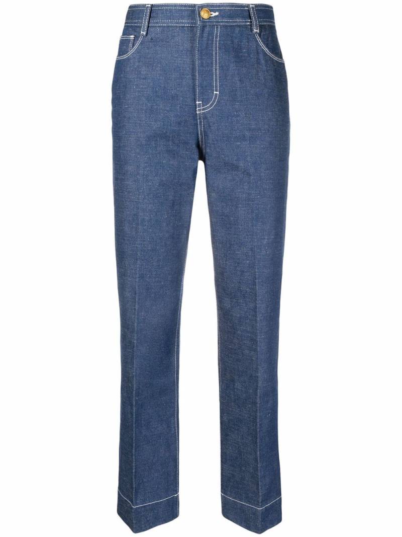 Tory Burch straight-leg denim jeans - Blue von Tory Burch