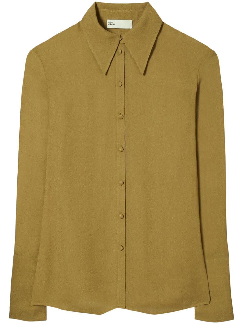 Tory Burch straight-point collar button-down shirt - Green von Tory Burch