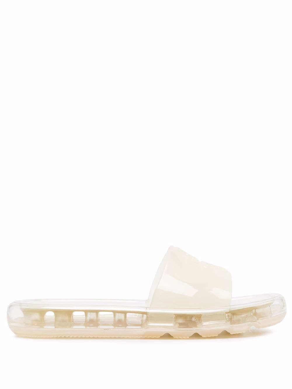 Tory Burch transparent sole slides - White von Tory Burch