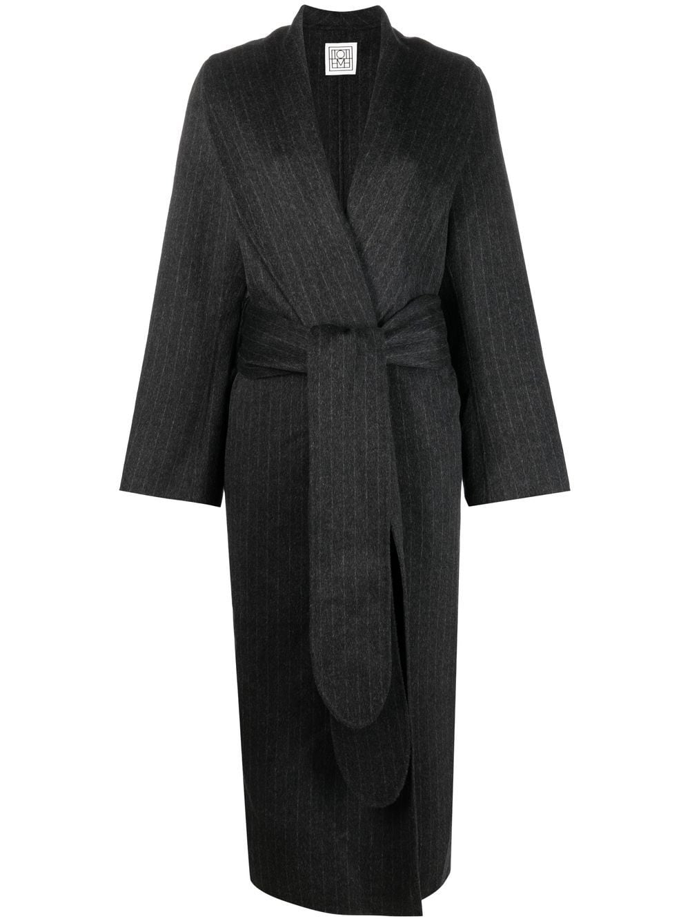 TOTEME Robe belted wool coat - Grey von TOTEME