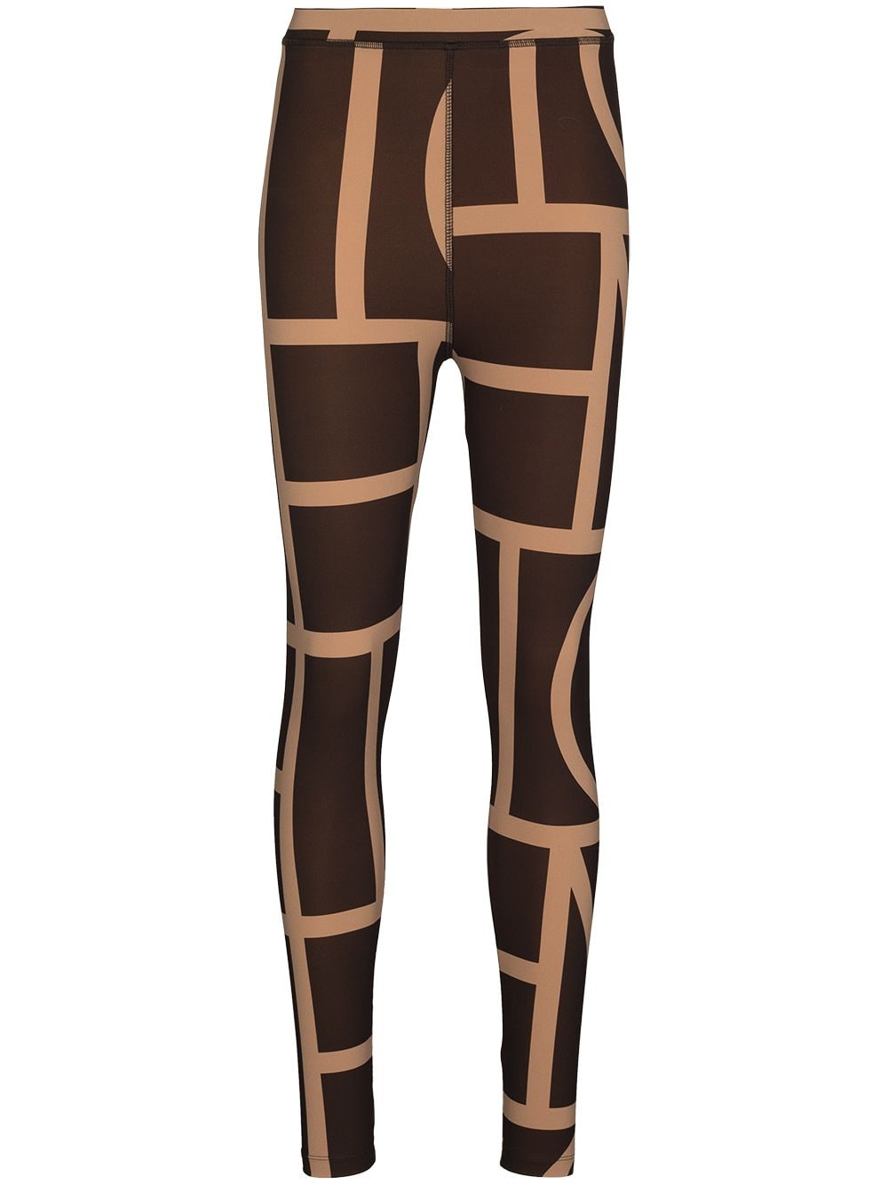 TOTEME high-waisted monogram leggings - Brown von TOTEME