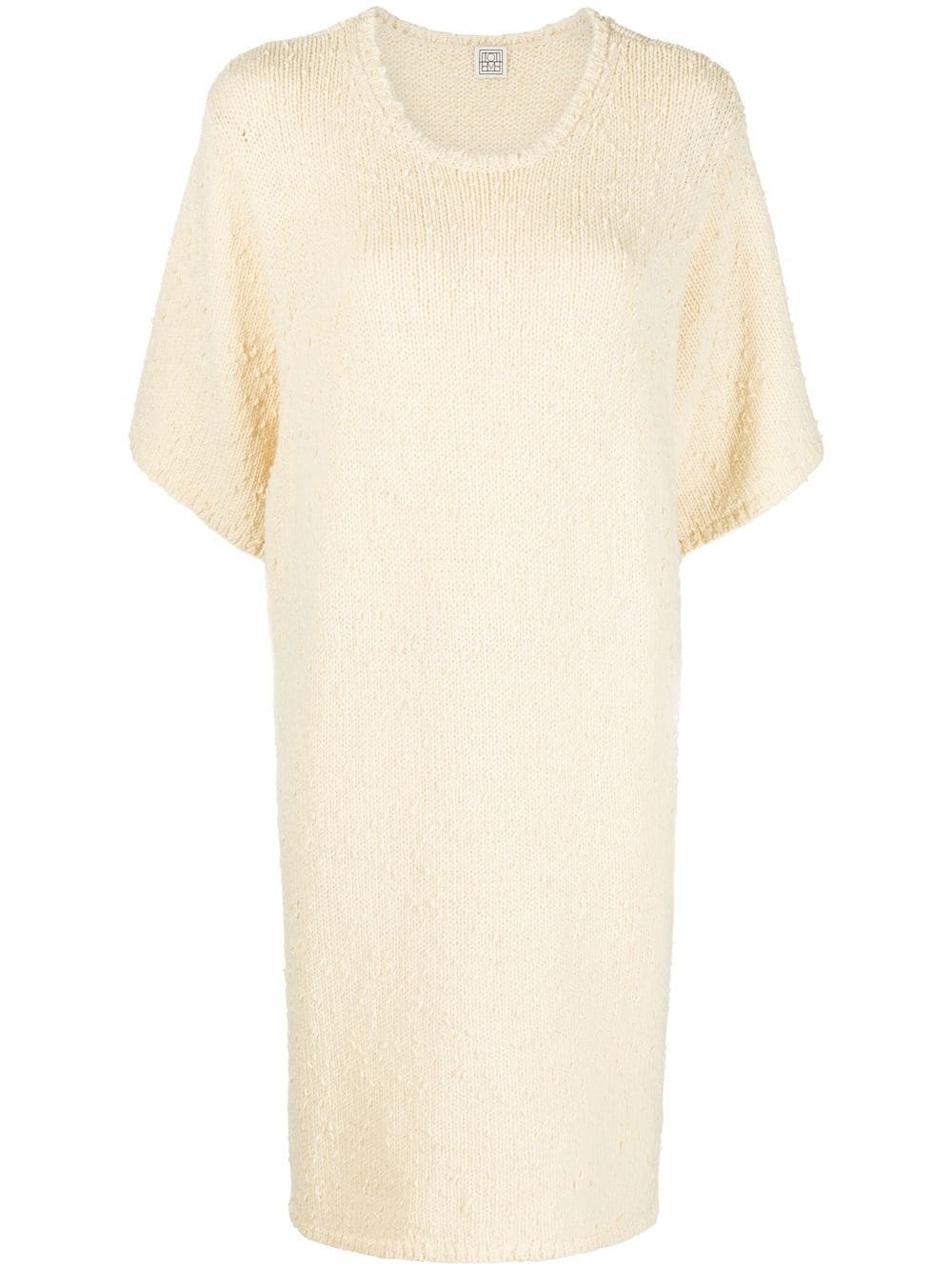 TOTEME textured knitted T-shirt dress - Neutrals von TOTEME