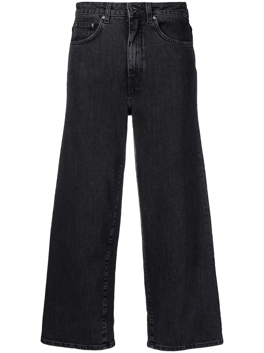 TOTEME high-waisted wide-leg jeans - Black von TOTEME