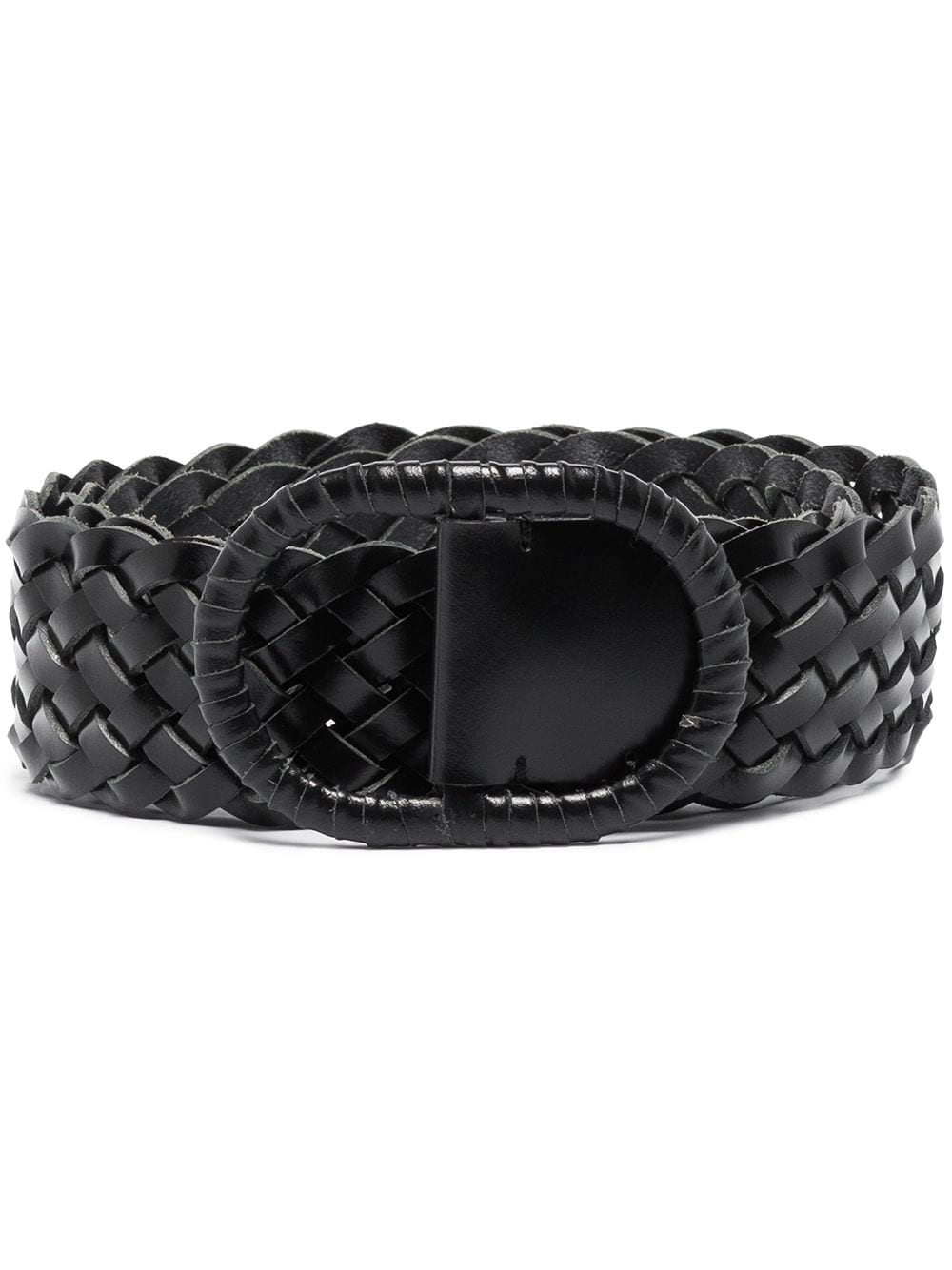 TOTEME woven braided leather belt - Black von TOTEME