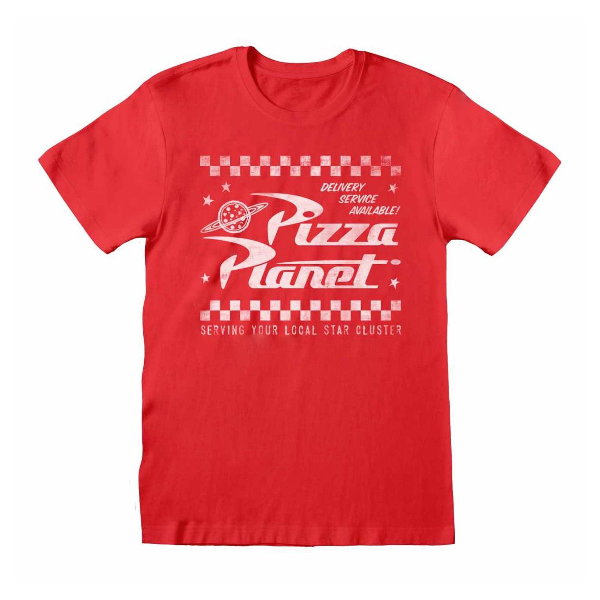 Pizza Planet Tshirt Damen Rot Bunt L von Toy Story