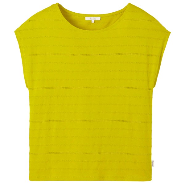 Tranquillo - Women's Lockeres Shirt aus Ajour-Jersey - T-Shirt Gr M gelb von Tranquillo