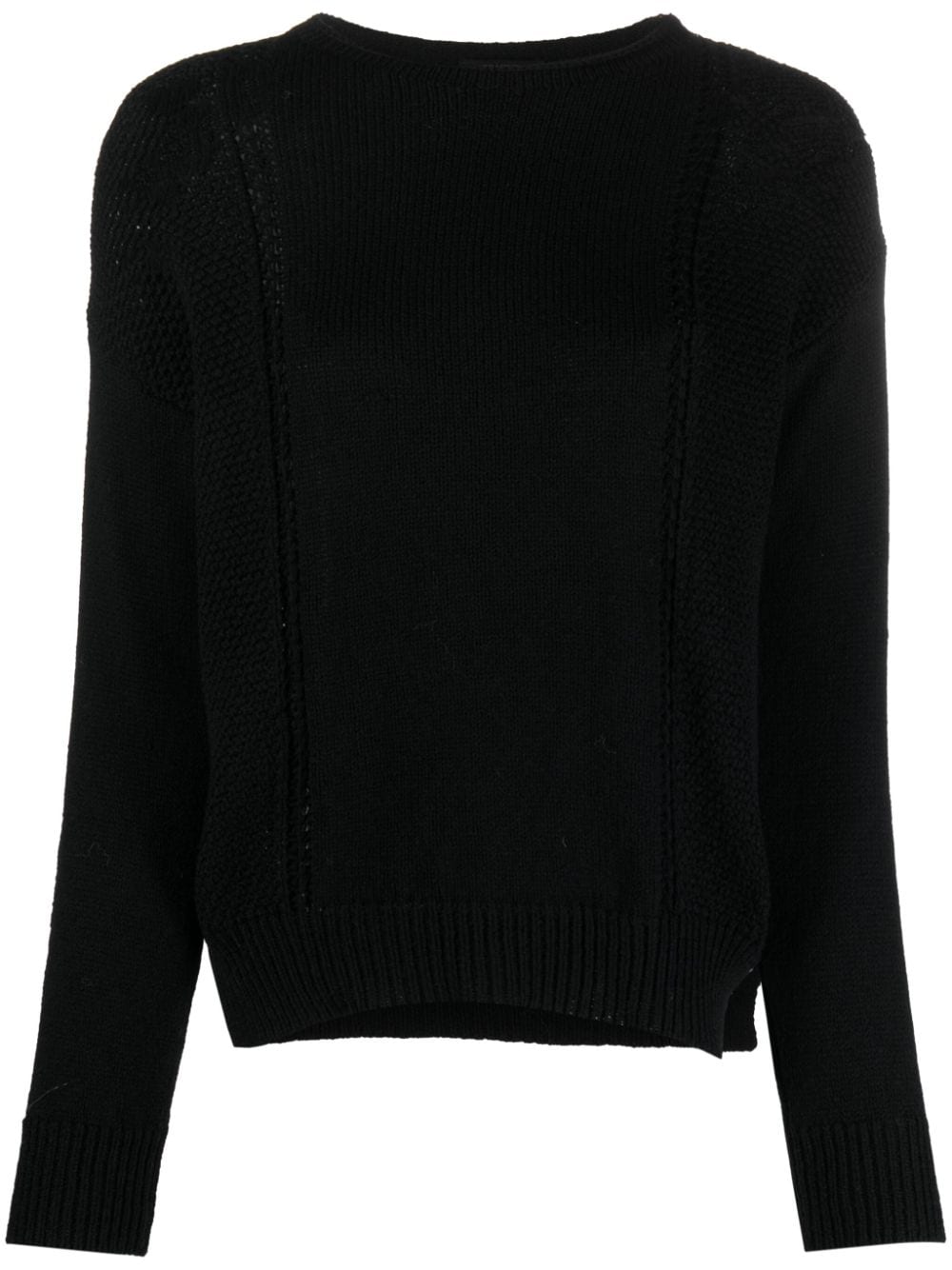 Transit boat-neck virgin-wool jumper - Black von Transit