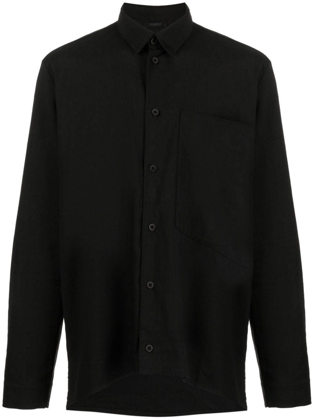 Transit long-sleeve button-up shirt - Black von Transit