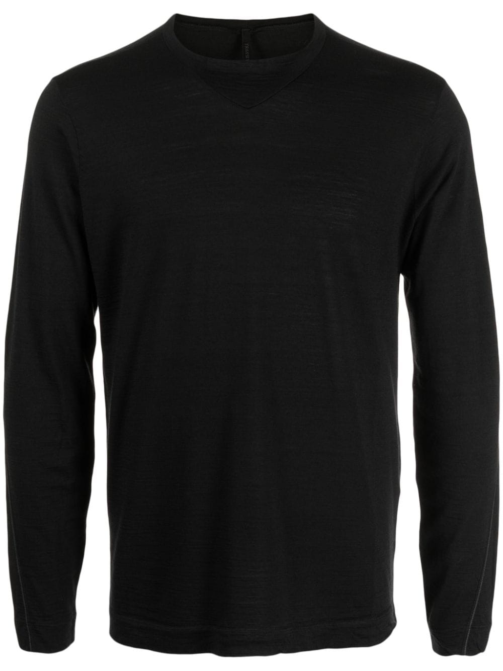 Transit long-sleeve wool T-shirt - Black von Transit