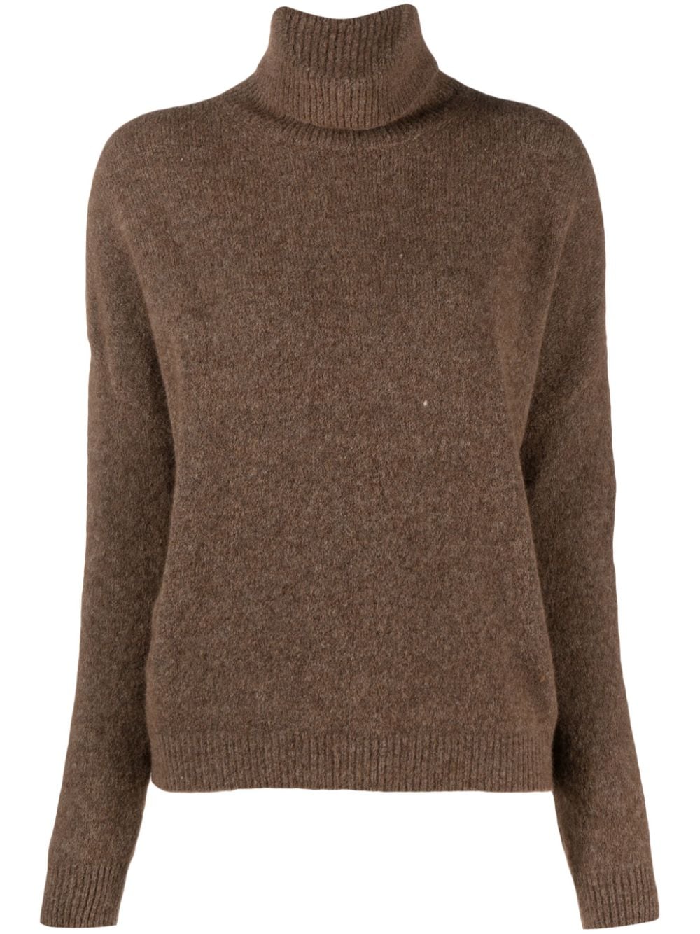 Transit mélange-effect roll-neck jumper - Brown von Transit