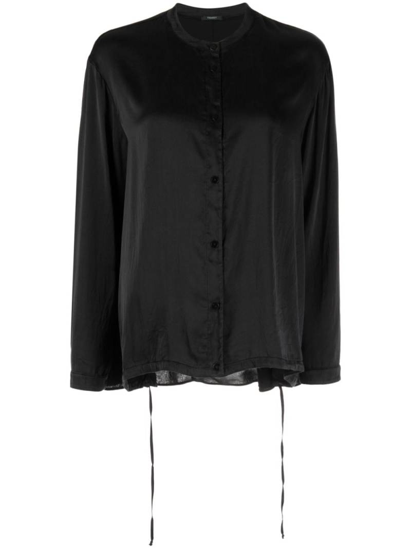 Transit sheer-panel silk-blend shirt - Black von Transit