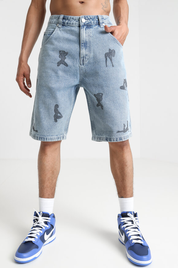 Trap Jeansshorts | Hellblau + Schwarz | Herren  | 31 von Trap