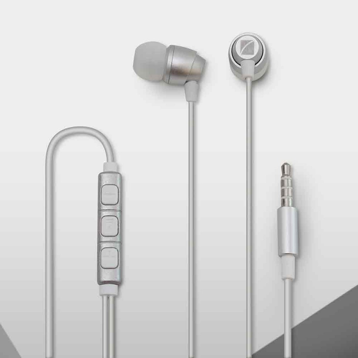 Microphone +Volume Control Earphones in Silber Microphone +Volume Control Earphones in Silber von Travel Blue