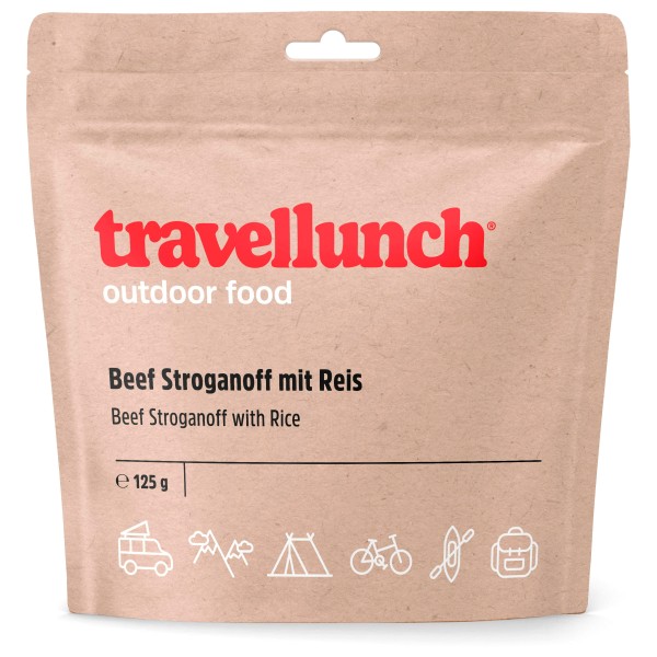 Travellunch - Beef Stroganoff mit Rindfleisch und Reis Gr 125 g;250 g von Travellunch