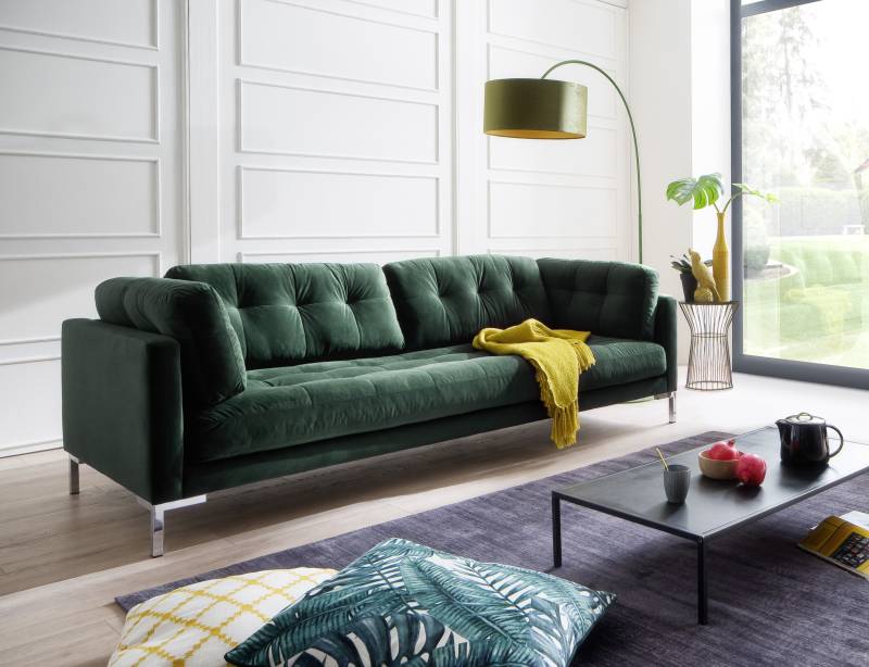 Trends by HG 3-Sitzer »Landau«, in Cord-Stoff mit Metallfuss von Trends by HG