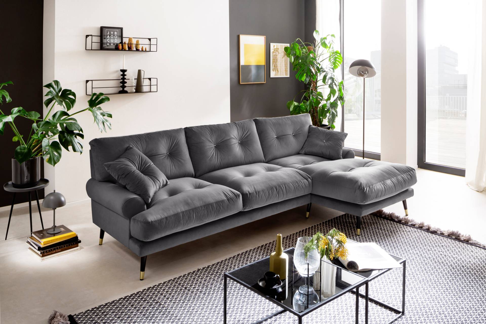 Trends by HG Ecksofa »Samir L-Form«, mit Strasssteinen und goldfarben Applikationen Trends by HG Ecksofa »Samir L-Form«, mit Strasssteinen und goldfarben Applikationen von Trends by HG