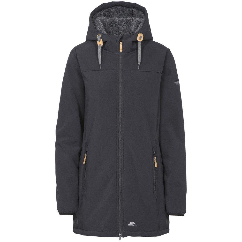 Jacke Kristen, Mit Kapuze, Wasserdicht, Längere Länge Damen Schwarz XS von Trespass