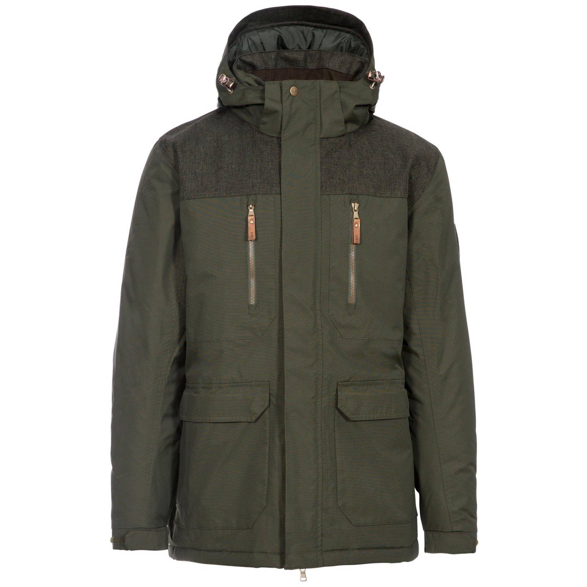 Outdoorjacke Rockwell Mit Kapuze, Wasserfest Herren Olivegrün XXS von Trespass