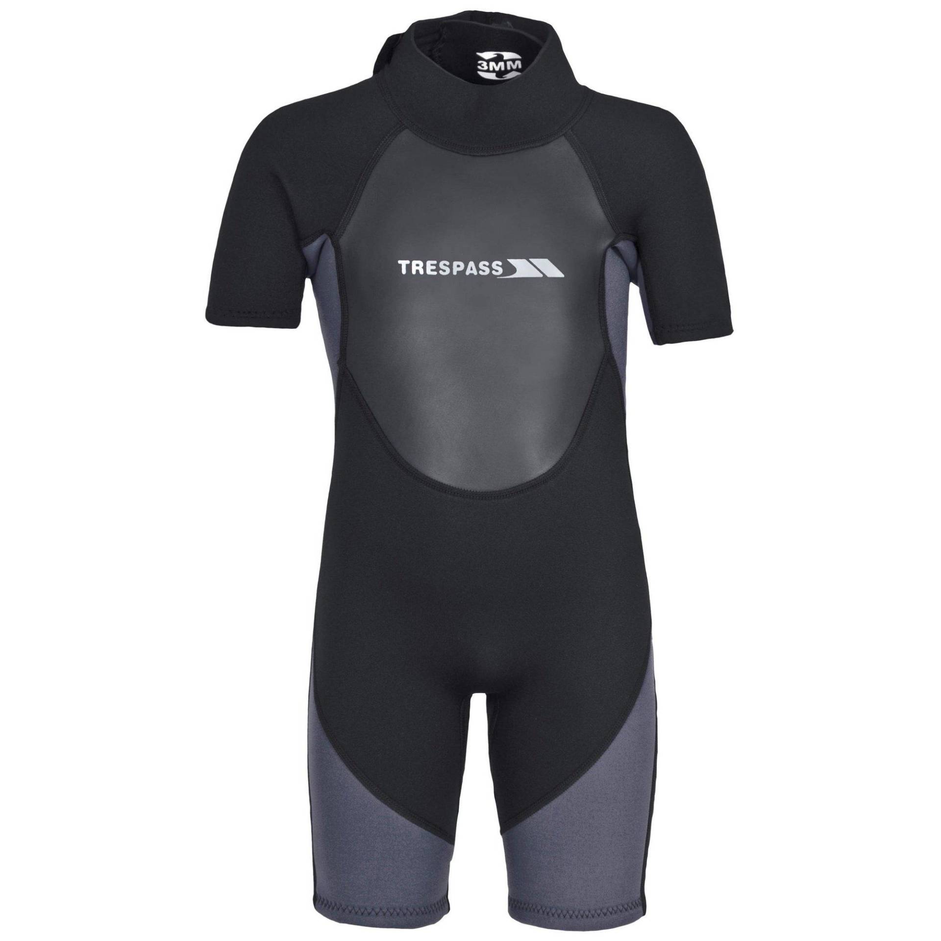 Wetsuit Nassanzug Scuba, 3mm, Kurz Herren Schwarz 152 von Trespass