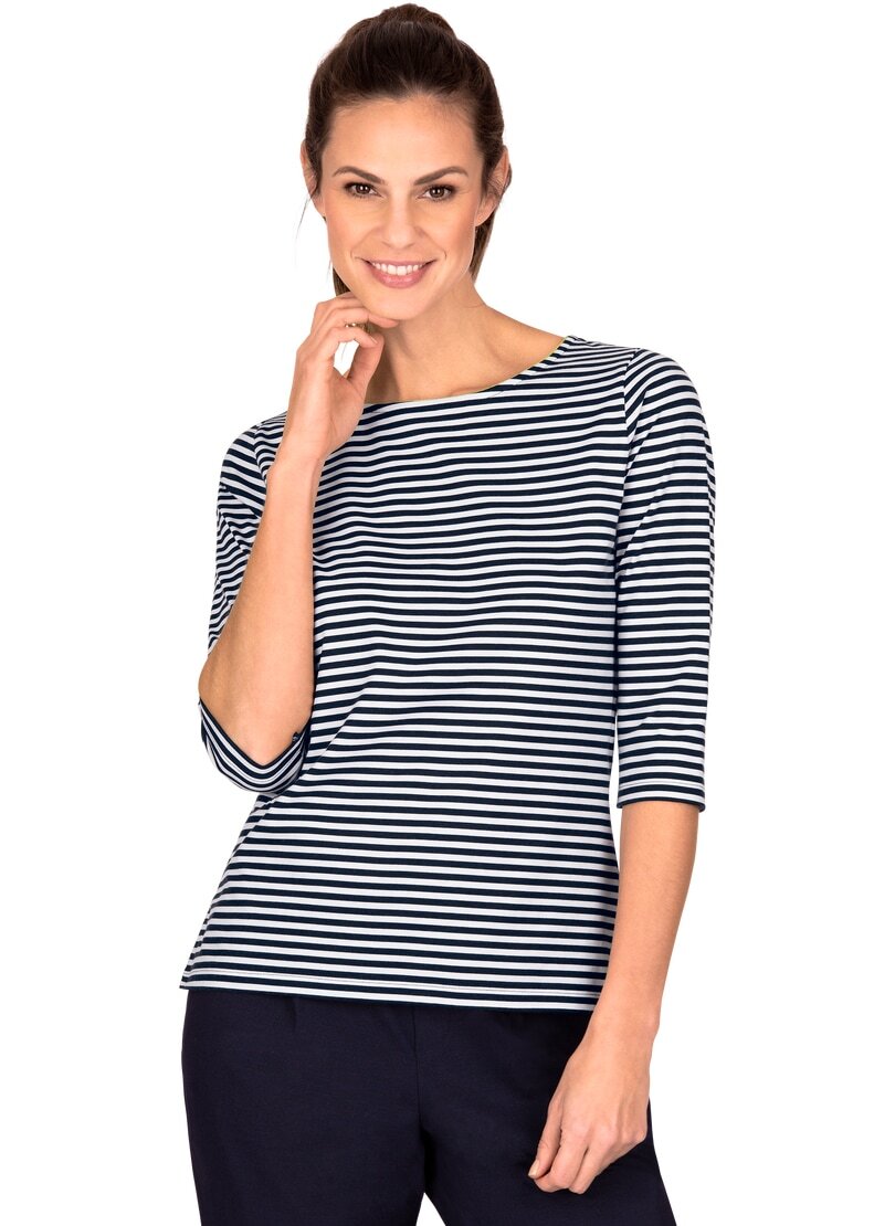 Trigema Longsleeve »TRIGEMA Shirt aus 100% Baumwolle mit 3/4-Arm«, (1 tlg.) von Trigema