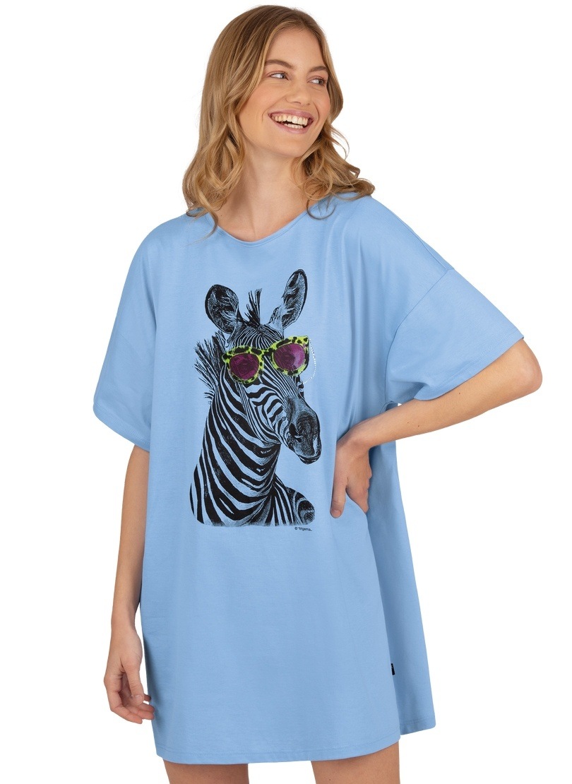 Trigema Shirtkleid »TRIGEMA Big-Shirt mit Zebra-Motiv und Strass-Steinen« von Trigema