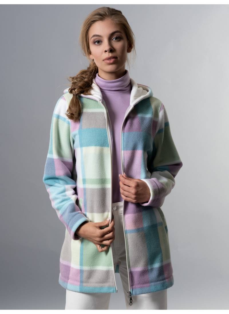 Trigema Fleecepullover »TRIGEMA Fleece-Longjacke mit Karo-Muster« von Trigema