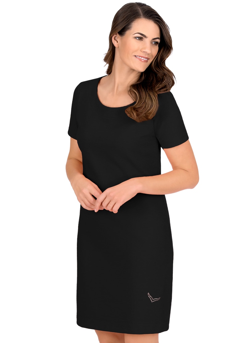 Trigema Jerseykleid »TRIGEMA Halbarm Kleid mit Kristallsteinen«, (1 tlg.) von Trigema