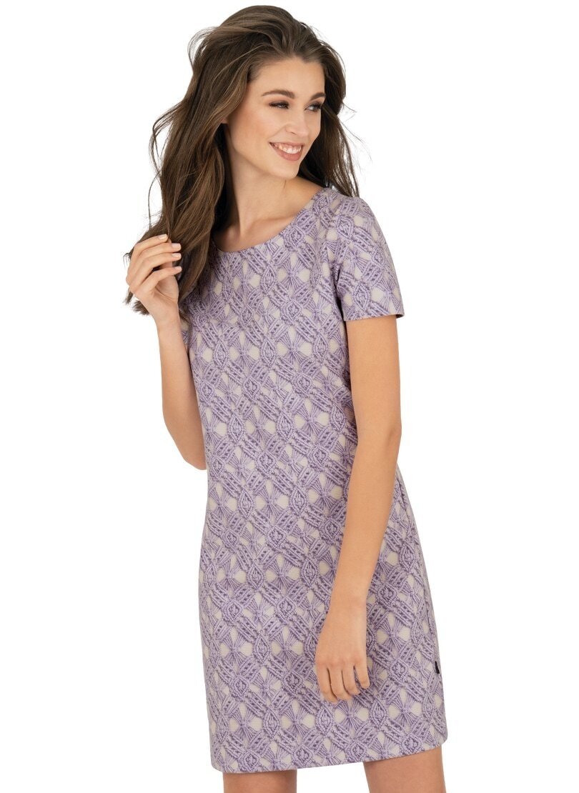 Trigema Jerseykleid »TRIGEMA Kleid mit modischem Allover-Print in Strickoptik«, (1 tlg.) von Trigema