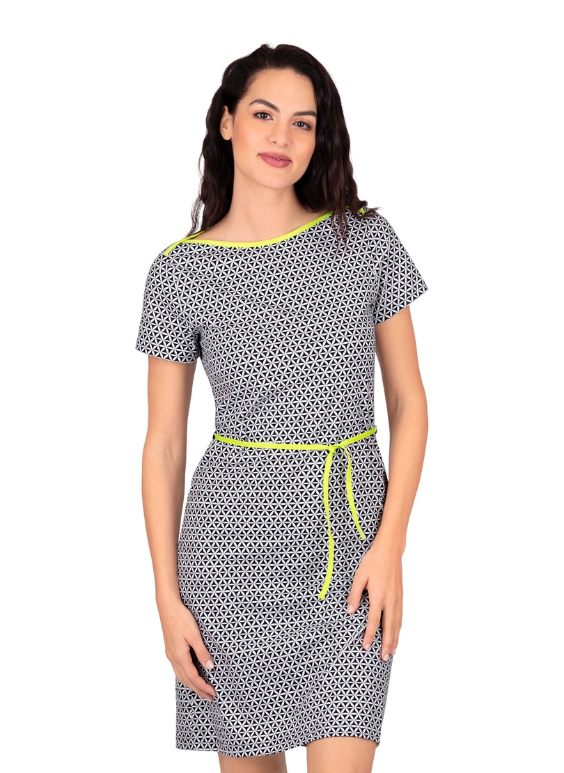 Trigema Jerseykleid »TRIGEMA Kurzärmeliges Kleid mit Retro-Muster« von Trigema