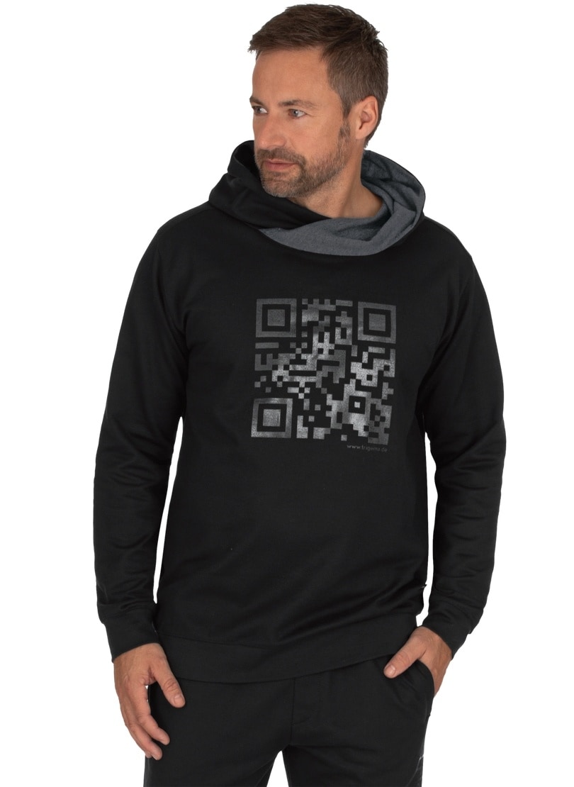Trigema Sweatshirt »TRIGEMA Kapuzenpullover mit QR-Code-Muster« von Trigema