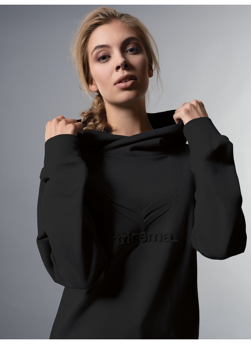 Trigema Kapuzensweatshirt »TRIGEMA Kapuzenpullover mit grossem 3D-Motiv« von Trigema