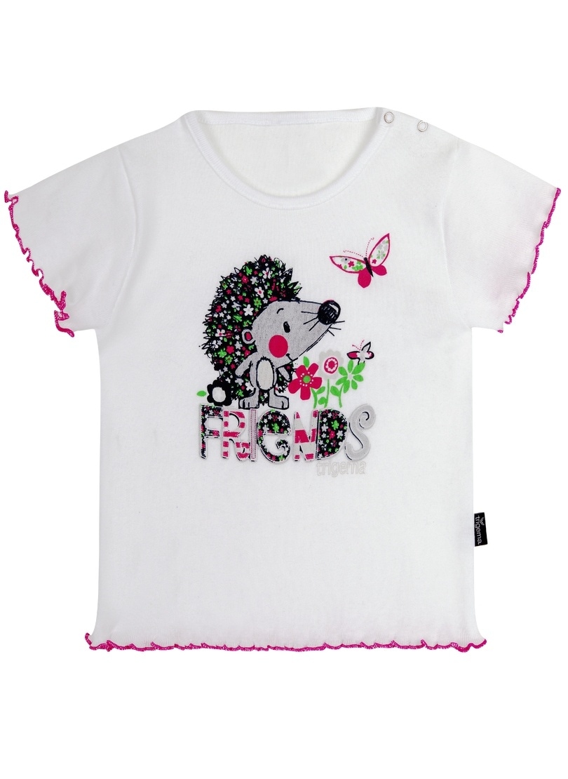 Trigema T-Shirt »TRIGEMA Baby-Shirt mit niedlichem Igel-Motiv«, (1 tlg.) von Trigema