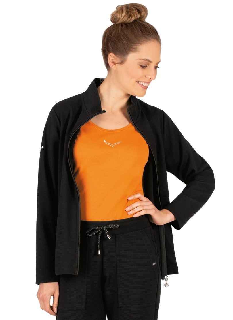 Trigema Sweatjacke »TRIGEMA Jacke mit funkelnden Strass-Steinen«, (1 tlg.) von Trigema