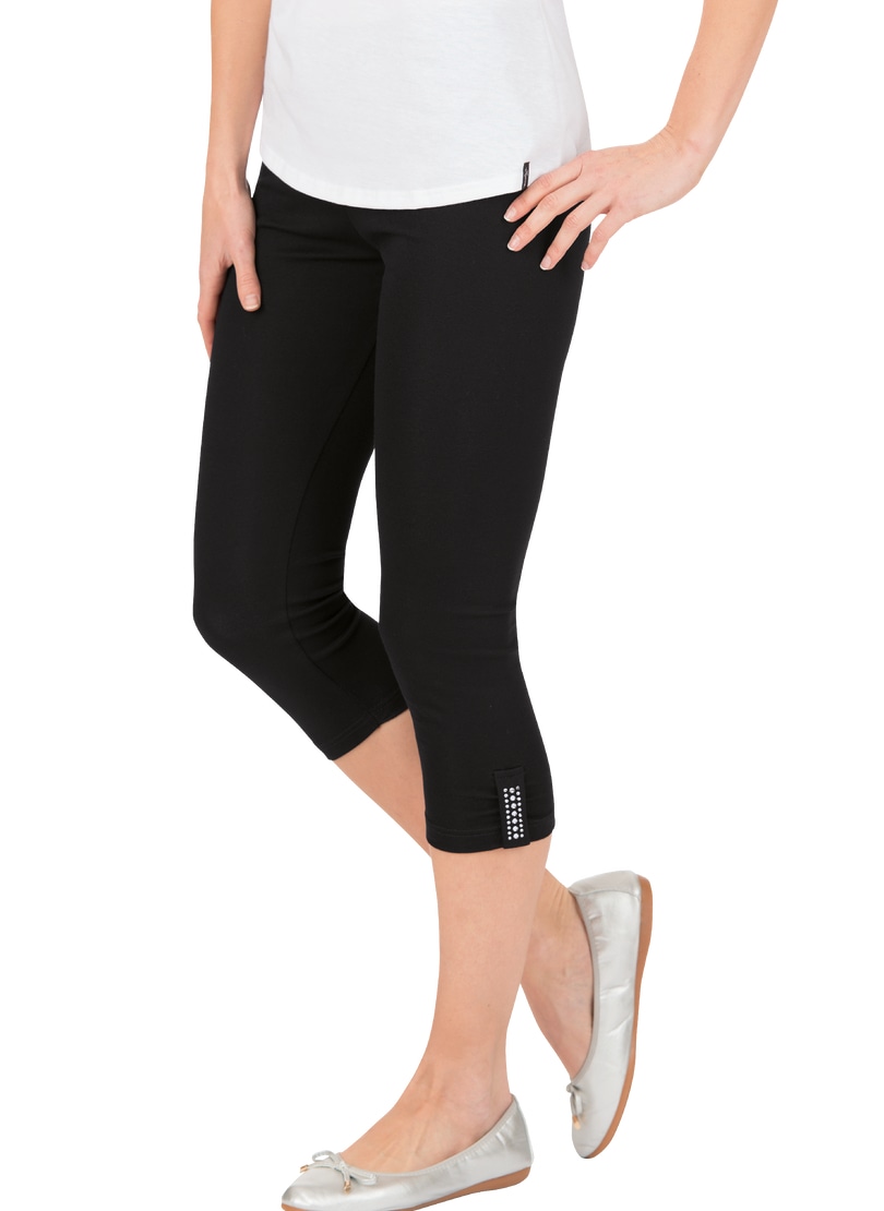 Trigema Leggings »TRIGEMA Leggings 7/8 mit Kristallsteinen«, (1 tlg.) von Trigema