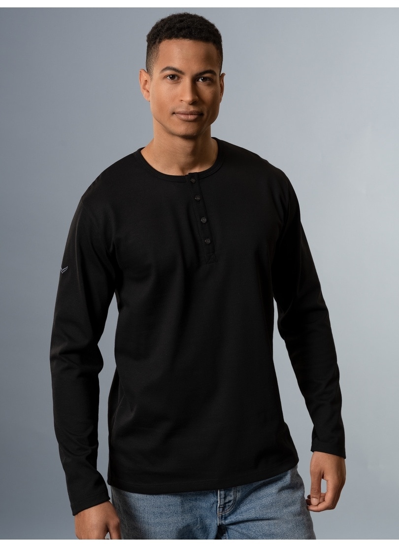 Trigema Longsleeve »TRIGEMA Langarmshirt mit Knopfleiste«, (1 tlg.) von Trigema