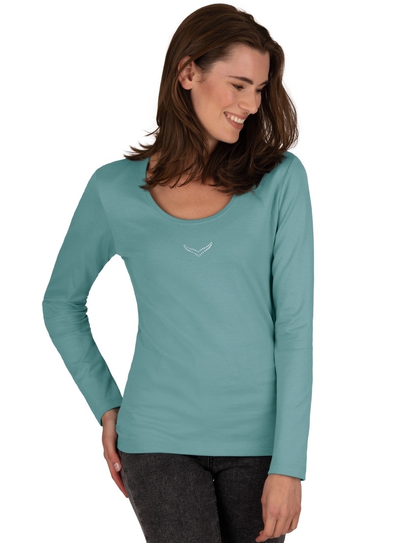 Trigema Longsleeve »TRIGEMA Langarmshirt mit Kristallsteinen«, (1 tlg.) von Trigema