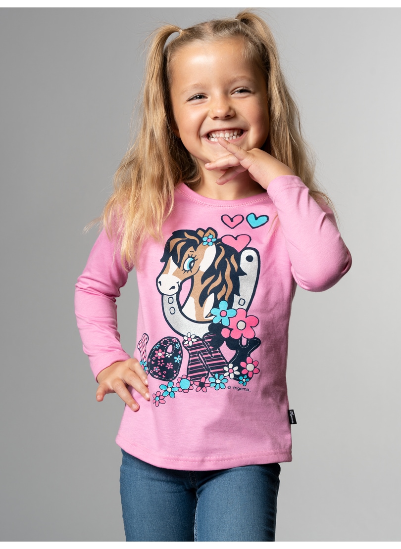 Trigema Longsleeve »TRIGEMA Langarmshirt mit süssem Pony-Print«, (1 tlg.) von Trigema