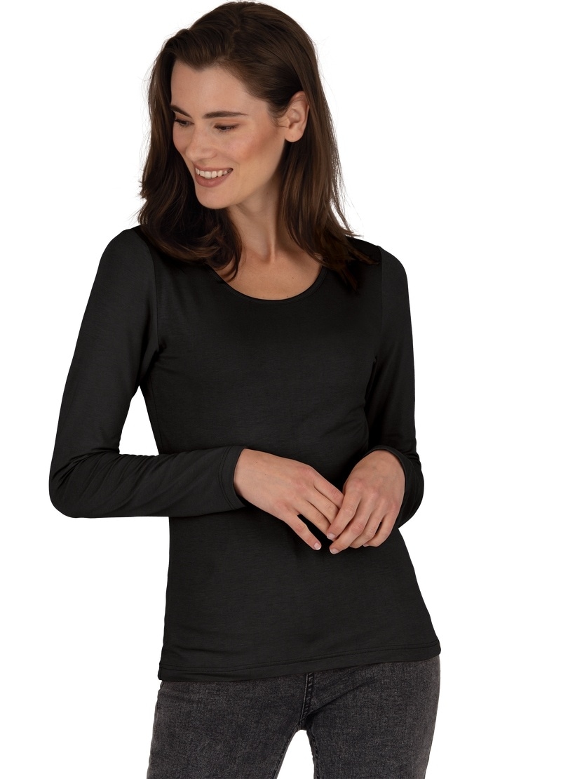 Trigema Longsleeve »TRIGEMA Shirt aus Viskose Langarm«, (1 tlg.) von Trigema