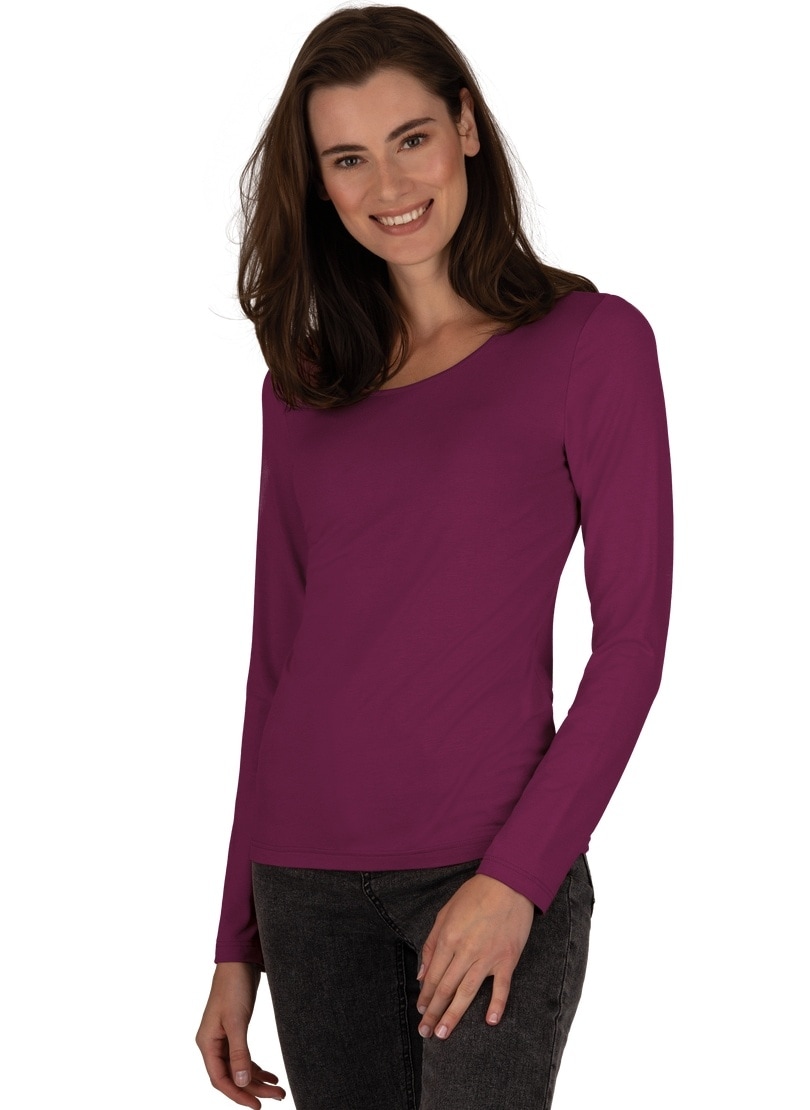 Trigema Longsleeve »TRIGEMA Shirt aus Viskose Langarm«, (1 tlg.) von Trigema